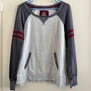 Y2K Womens Perfect Americana Sweatshirt Sz L Retro Athleisure Collegiate Sporty